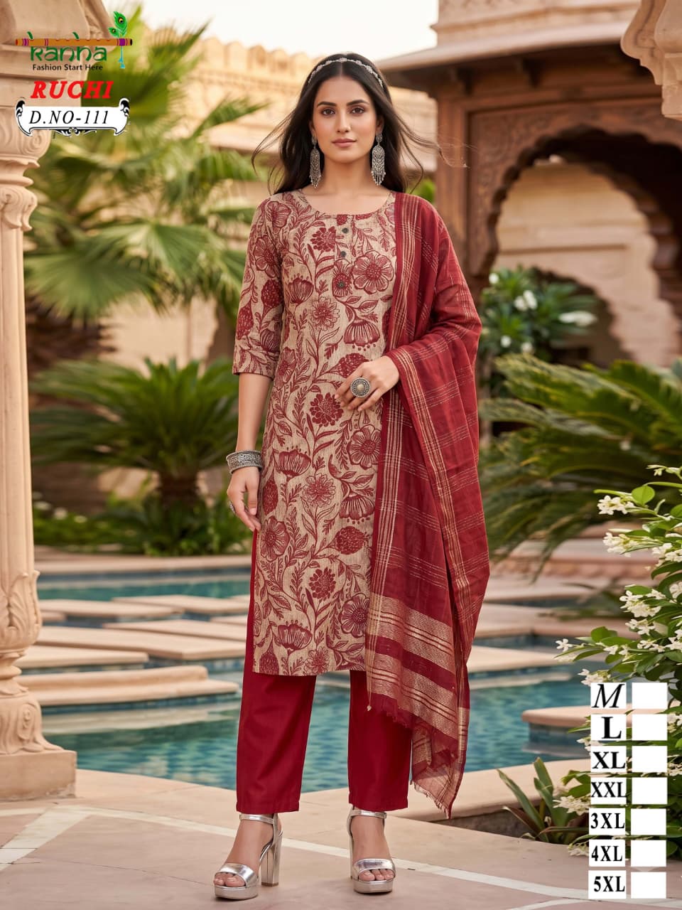 Ruchi Plus Size Kanha Vatican Readymade Pant Style Suits Wholesale Price