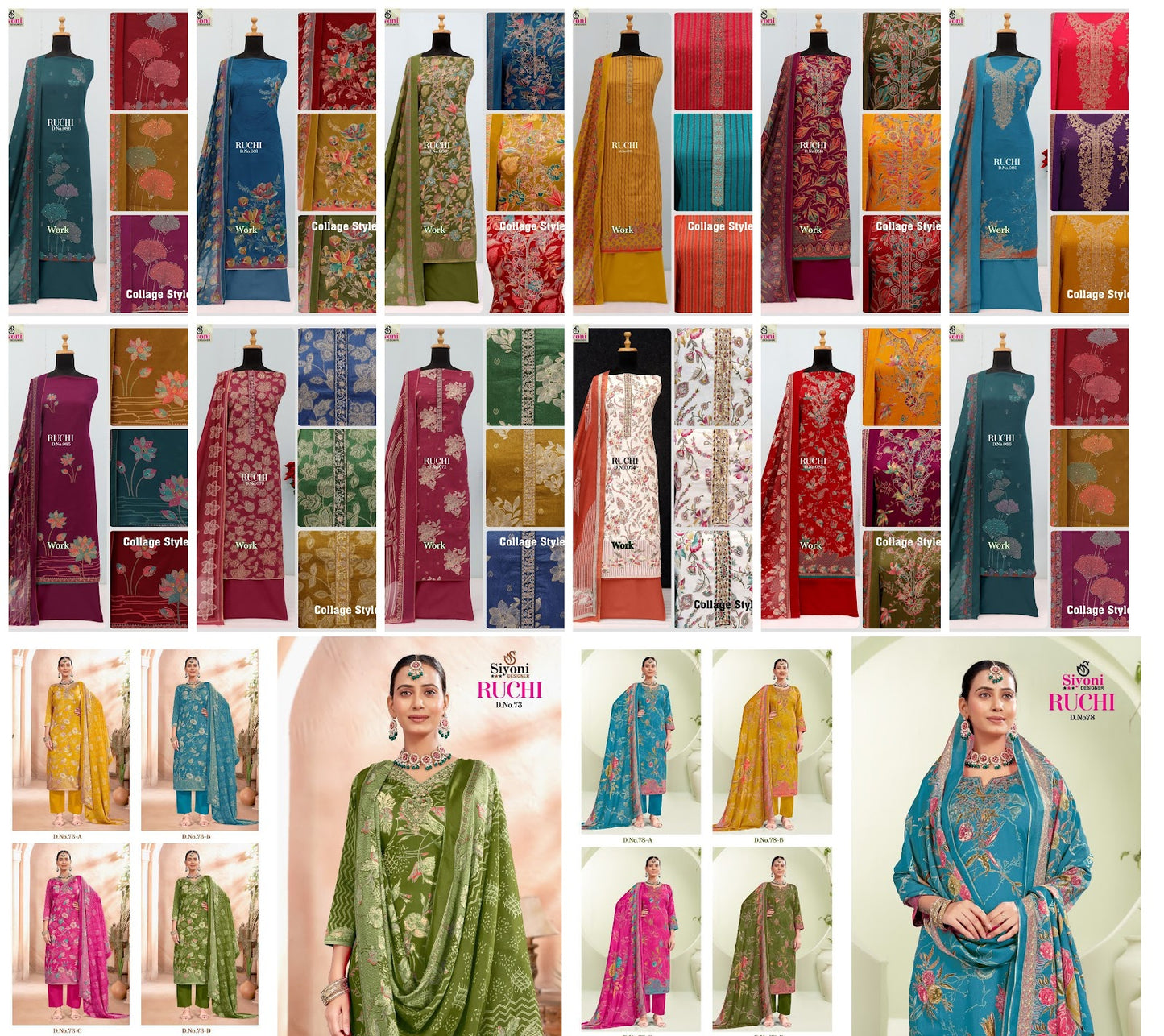 Ruchi Siyoni Jam Satin Salwar Suits Manufacturer India