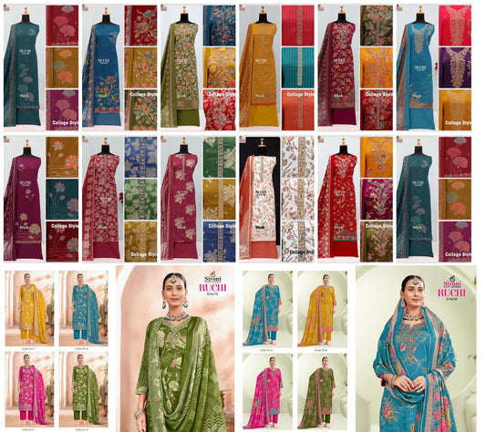 Ruchi Siyoni Jam Satin Salwar Suits Manufacturer India