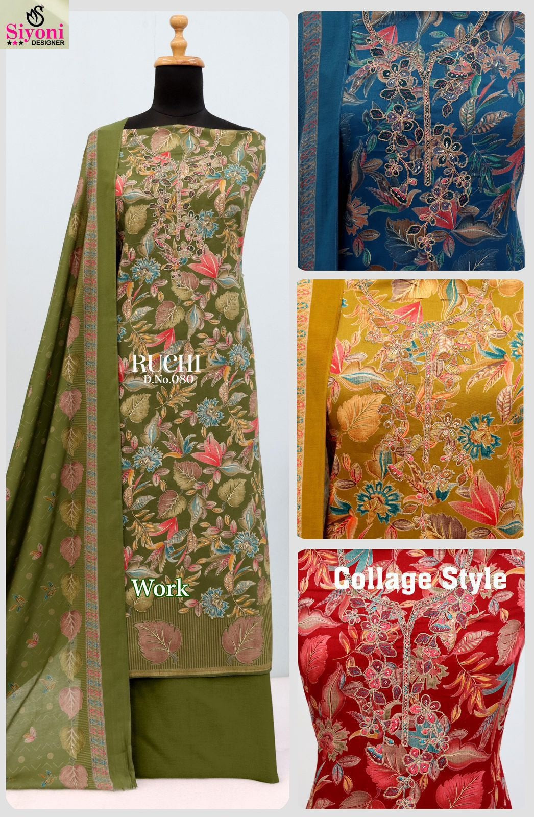 Ruchi Siyoni Jam Satin Salwar Suits Manufacturer India