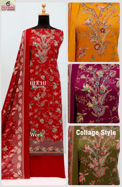 Ruchi Siyoni Jam Satin Salwar Suits Manufacturer India