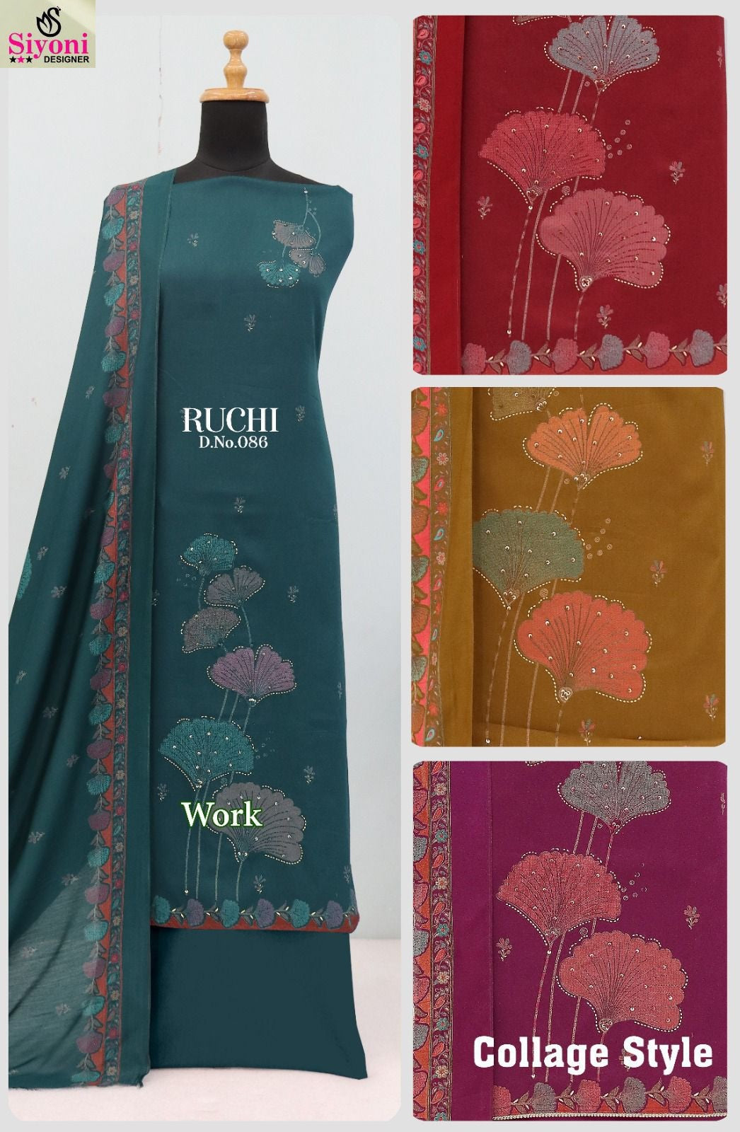 Ruchi Siyoni Jam Satin Salwar Suits Manufacturer India
