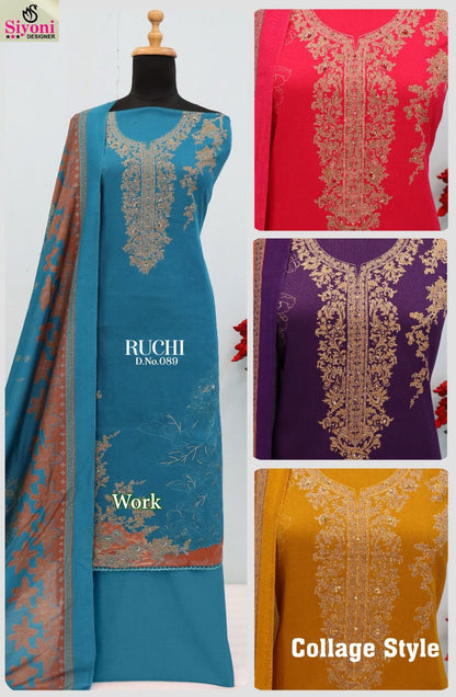 Ruchi Siyoni Jam Satin Salwar Suits Manufacturer India