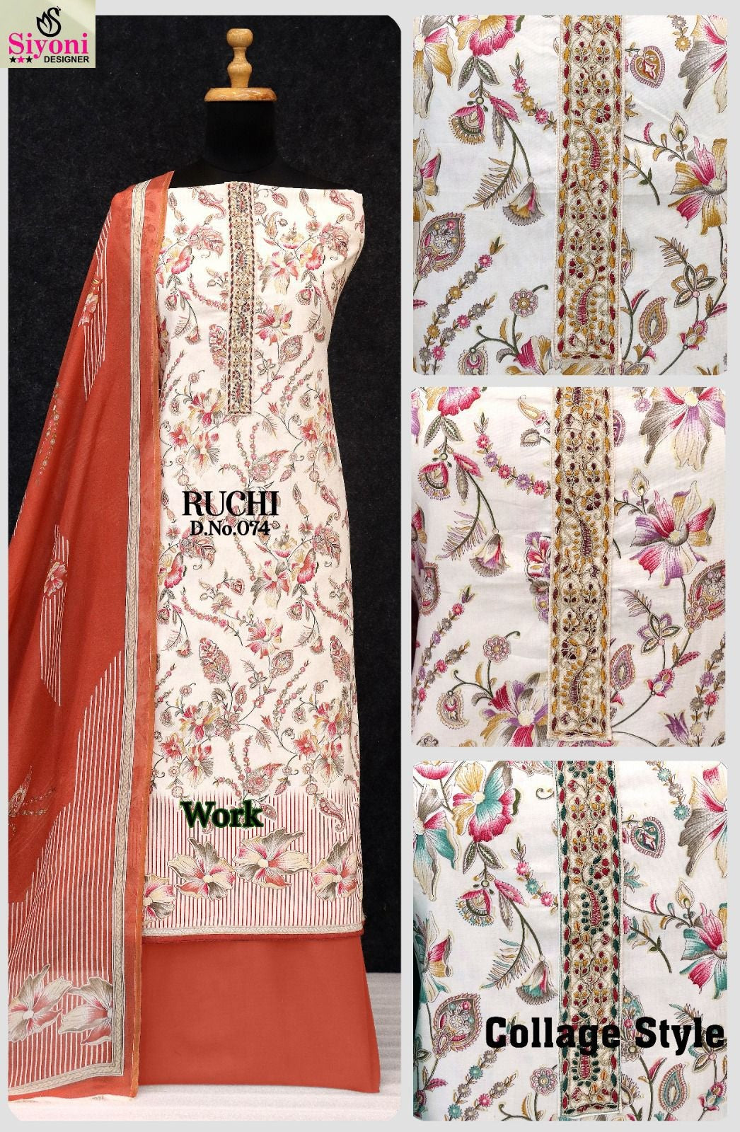 Ruchi Siyoni Jam Satin Salwar Suits Manufacturer India