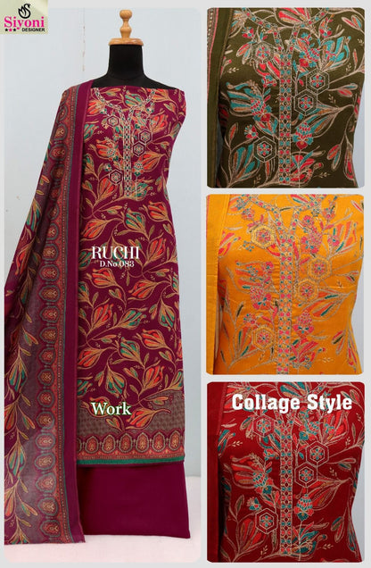 Ruchi Siyoni Jam Satin Salwar Suits Manufacturer India
