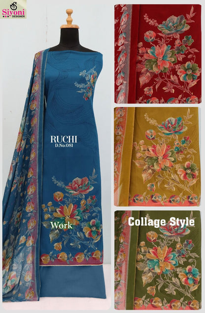 Ruchi Siyoni Jam Satin Salwar Suits Manufacturer India