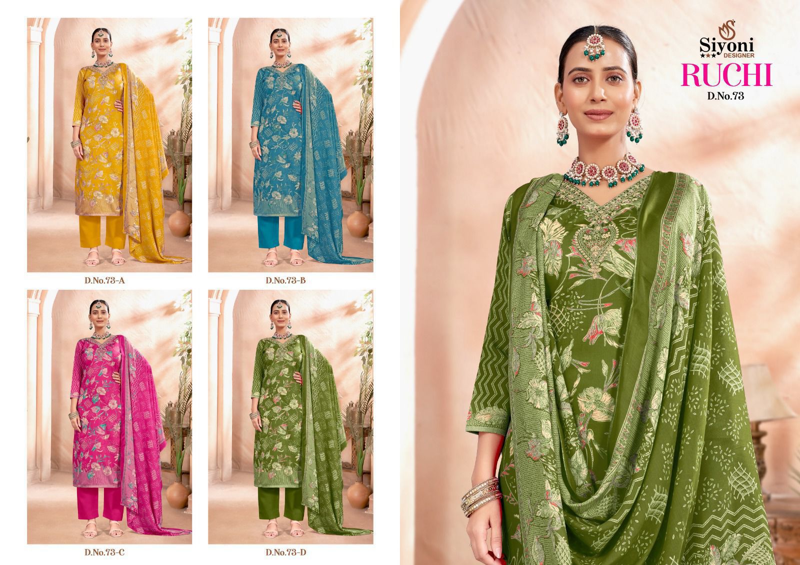 Ruchi Siyoni Jam Satin Salwar Suits Manufacturer India
