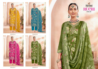 Ruchi Siyoni Jam Satin Salwar Suits Manufacturer India