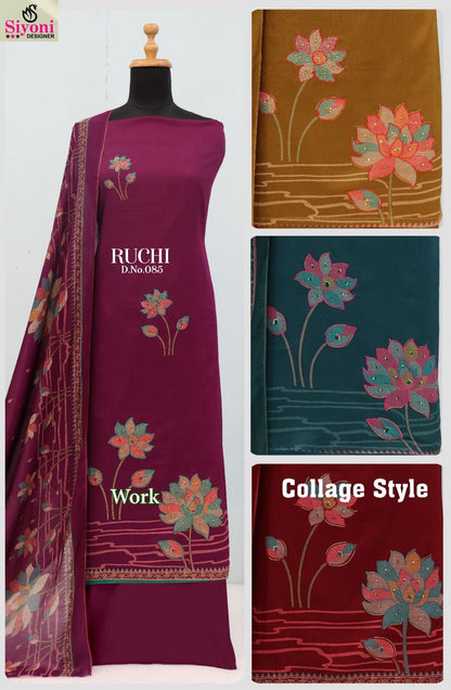 Ruchi Siyoni Jam Satin Salwar Suits Manufacturer India