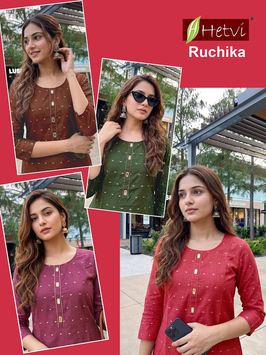 Ruchika Hetvi Jam Silk Readymade Pant Style Suits Manufacturer India