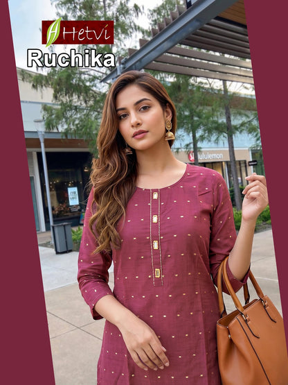 Ruchika Hetvi Jam Silk Readymade Pant Style Suits Manufacturer India
