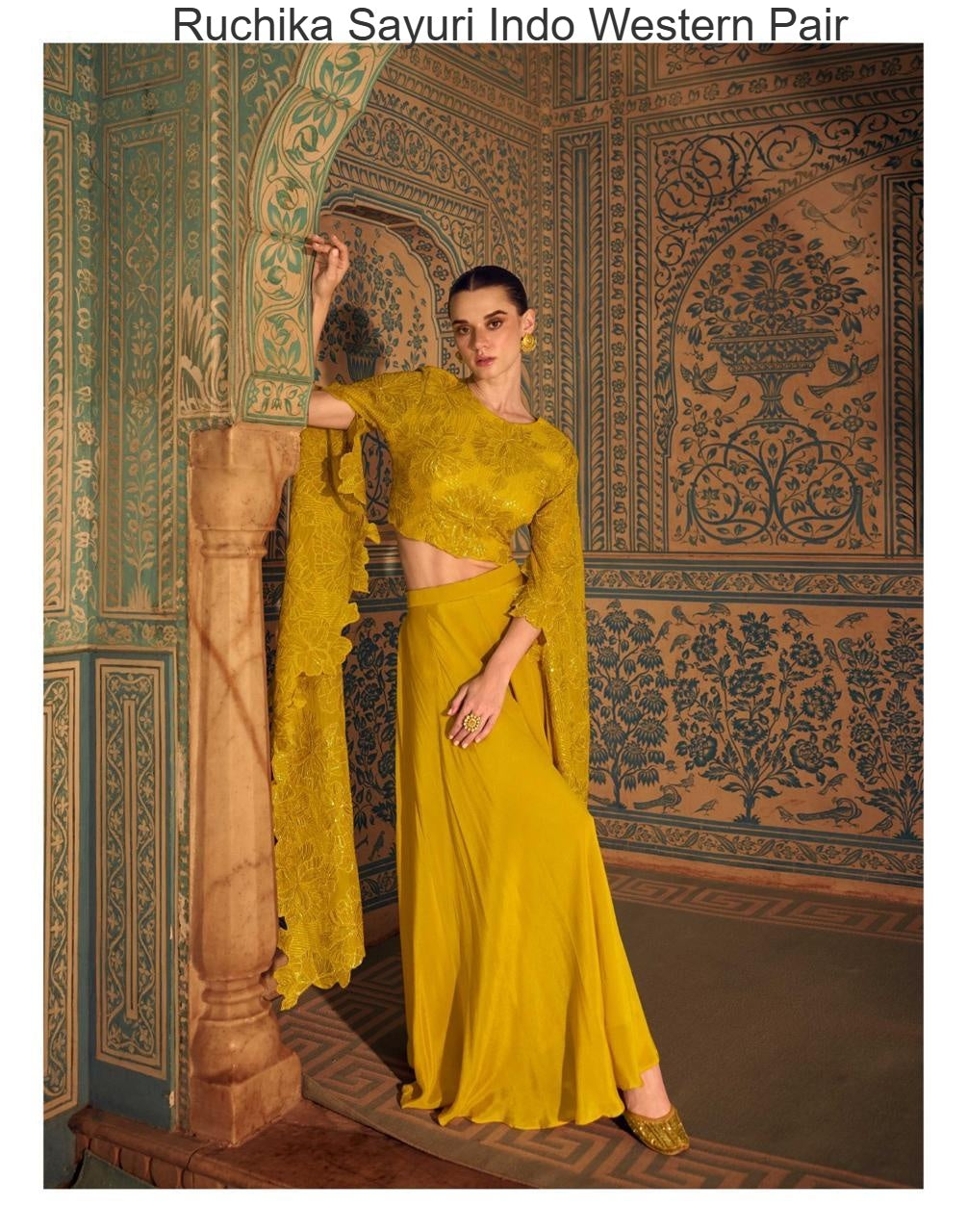 Ruchika Sayuri Chinon Silk Indo Western Pair Manufacturer Gujarat