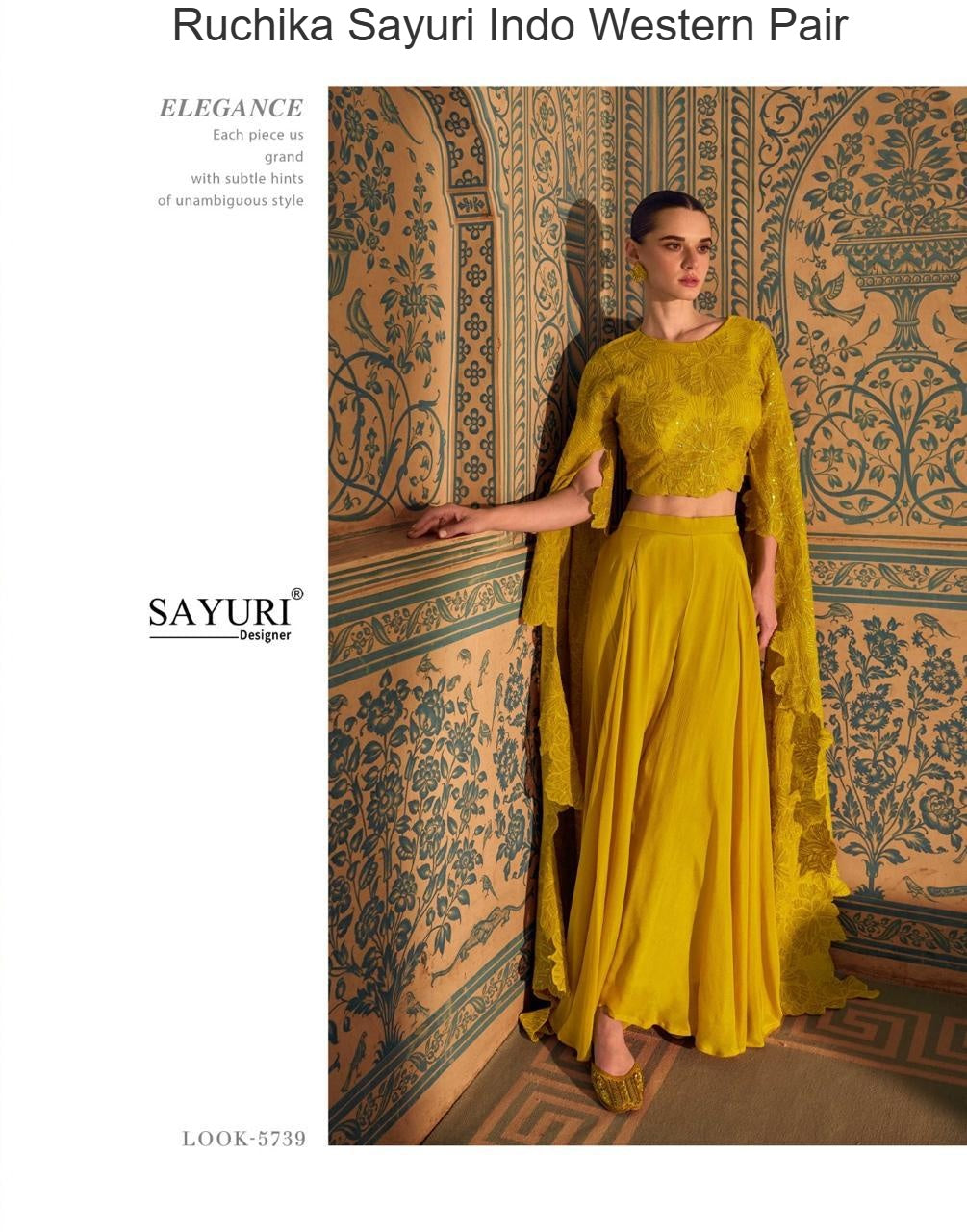 Ruchika Sayuri Chinon Silk Indo Western Pair Manufacturer Gujarat