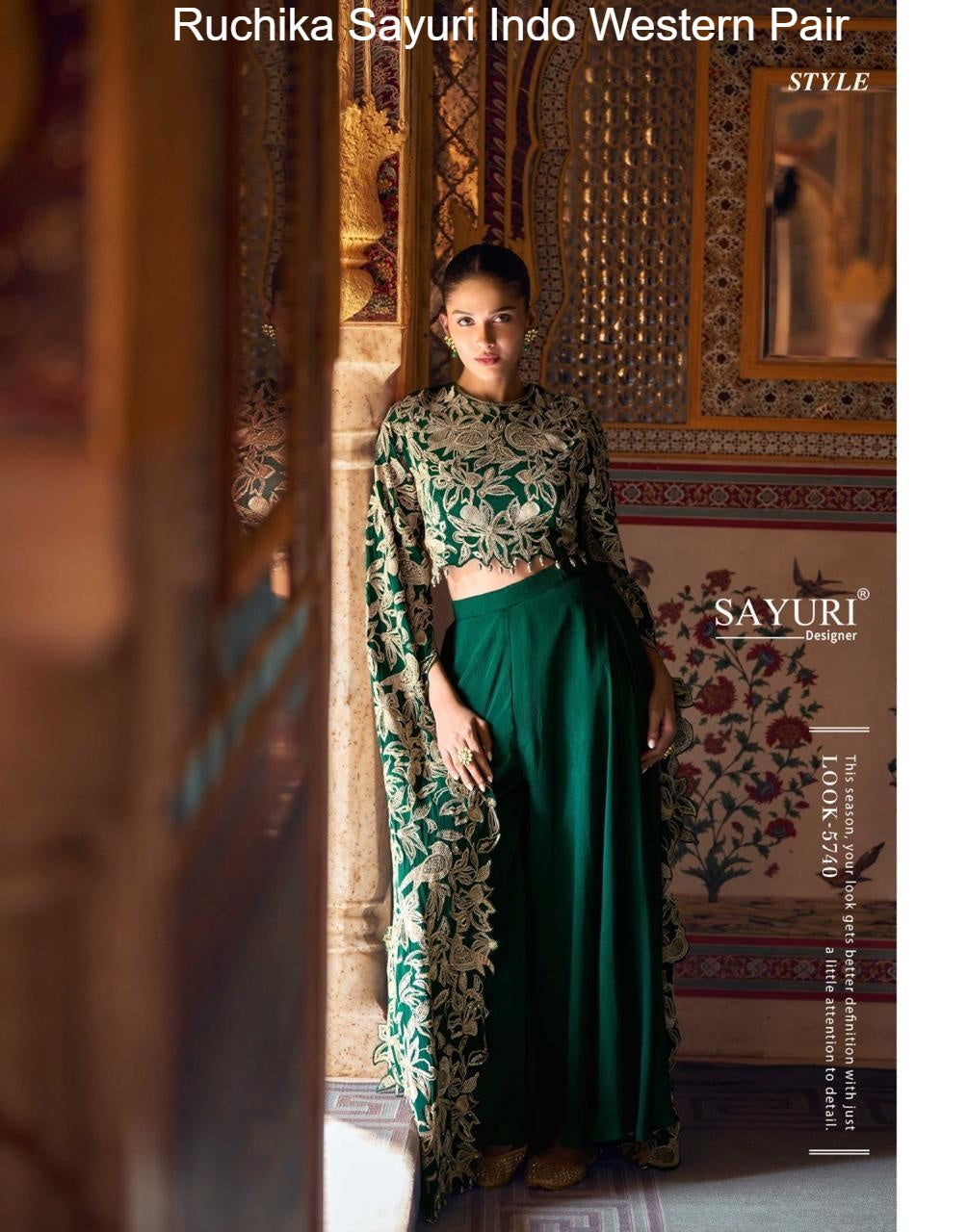 Ruchika Sayuri Chinon Silk Indo Western Pair Manufacturer Gujarat