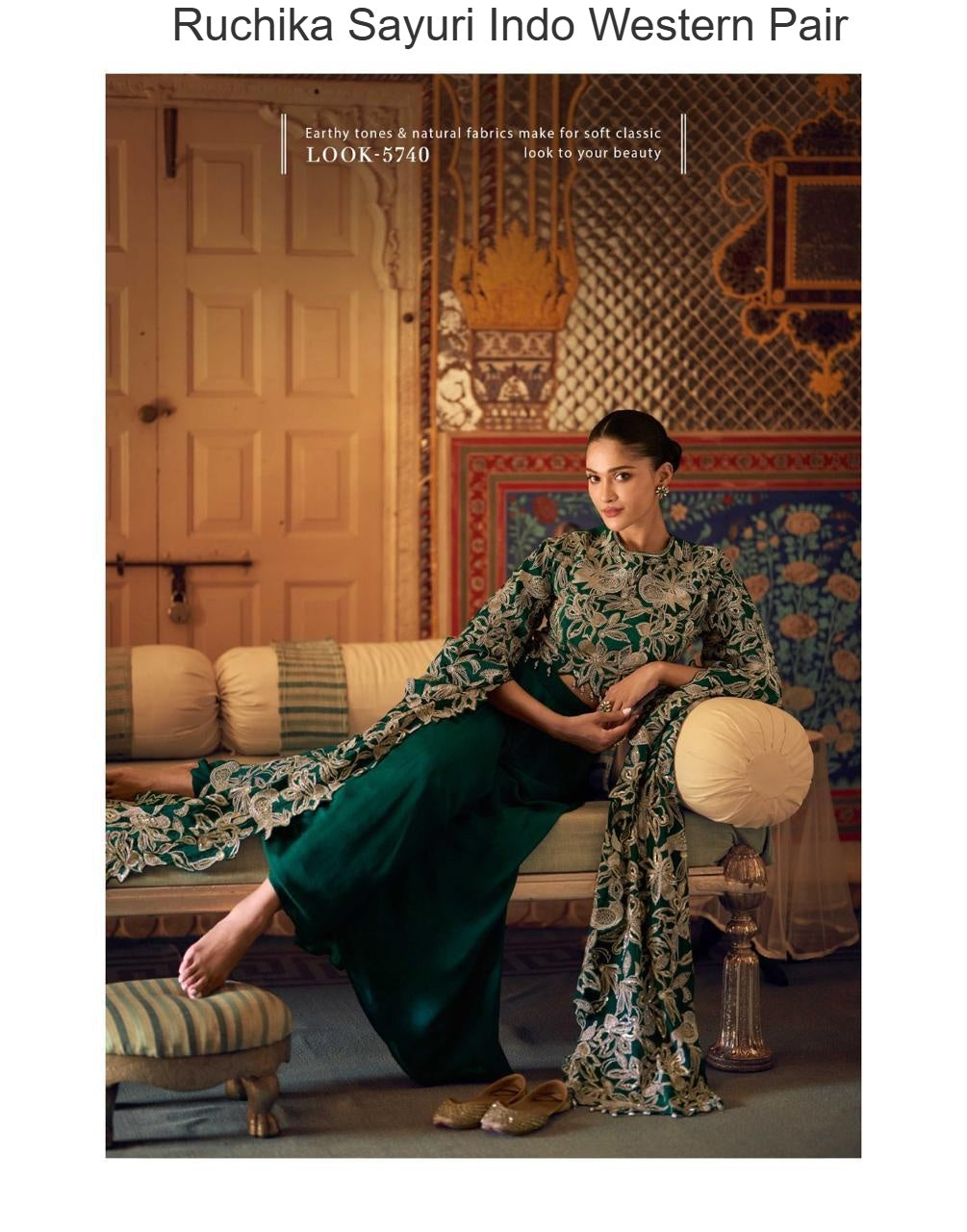 Ruchika Sayuri Chinon Silk Indo Western Pair Manufacturer Gujarat