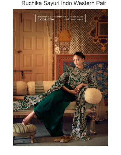 Ruchika Sayuri Chinon Silk Indo Western Pair Manufacturer Gujarat