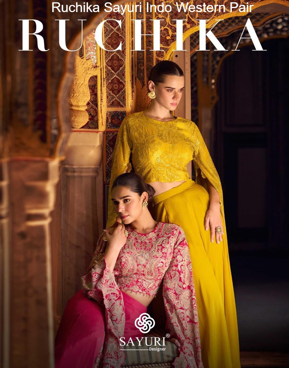 Ruchika Sayuri Chinon Silk Indo Western Pair Manufacturer Gujarat