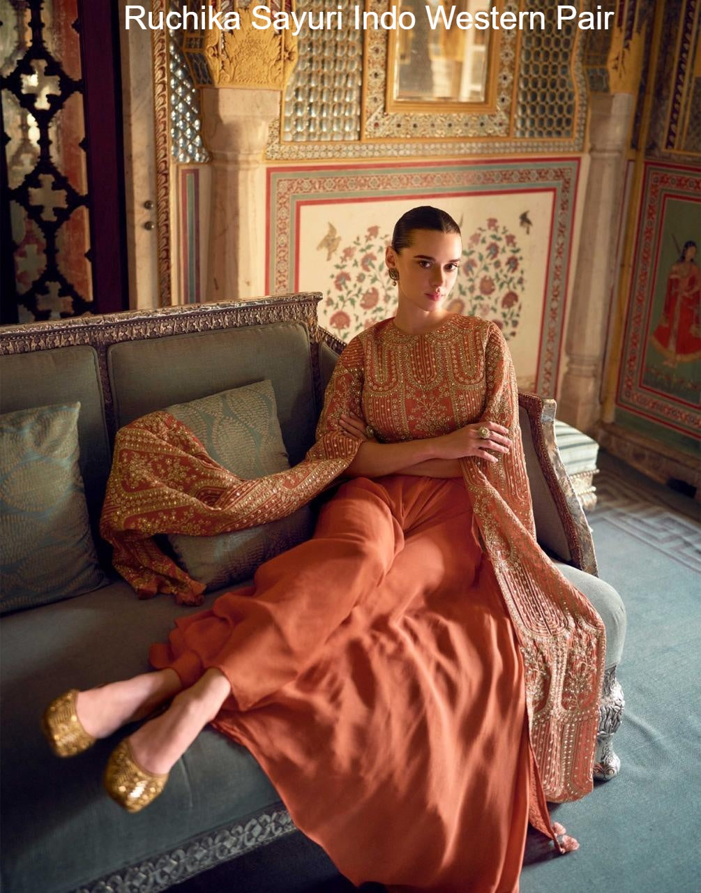 Ruchika Sayuri Chinon Silk Indo Western Pair Manufacturer Gujarat