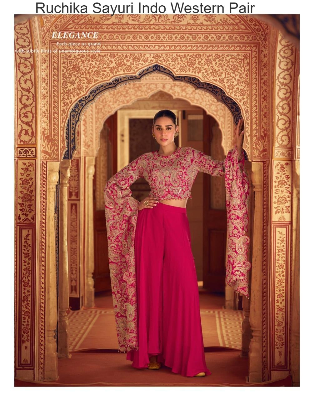 Ruchika Sayuri Chinon Silk Indo Western Pair Manufacturer Gujarat