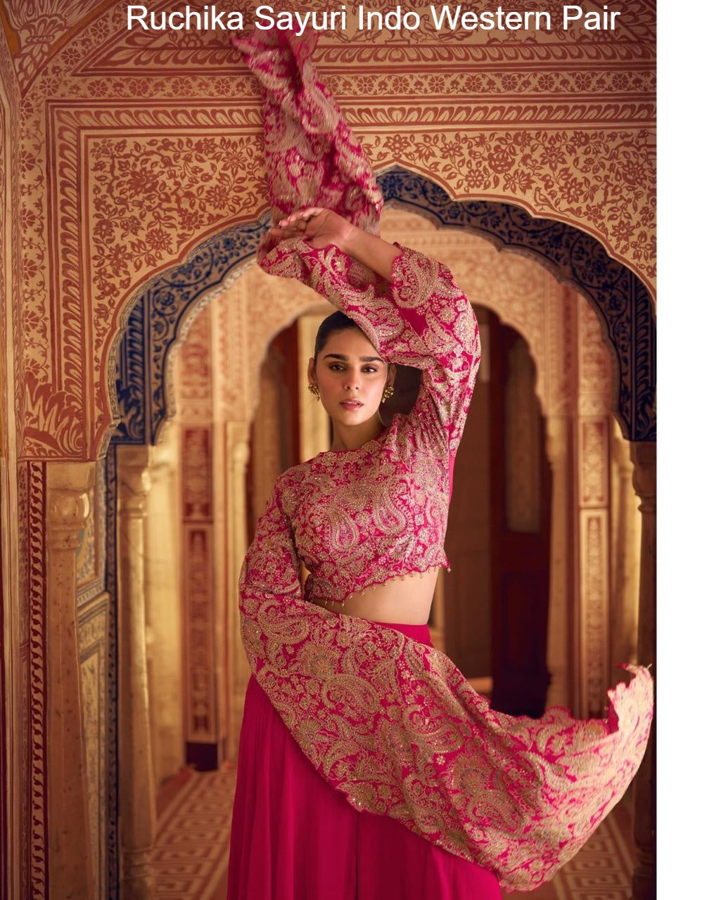 Ruchika Sayuri Chinon Silk Indo Western Pair Manufacturer Gujarat