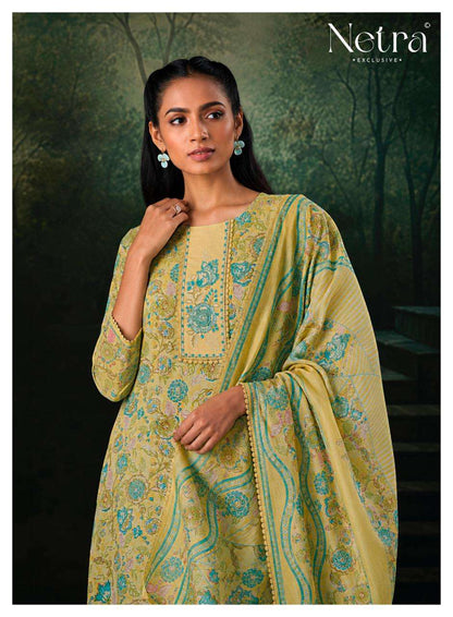 Rudra Netra Cotton Pant Style Suits Wholesaler