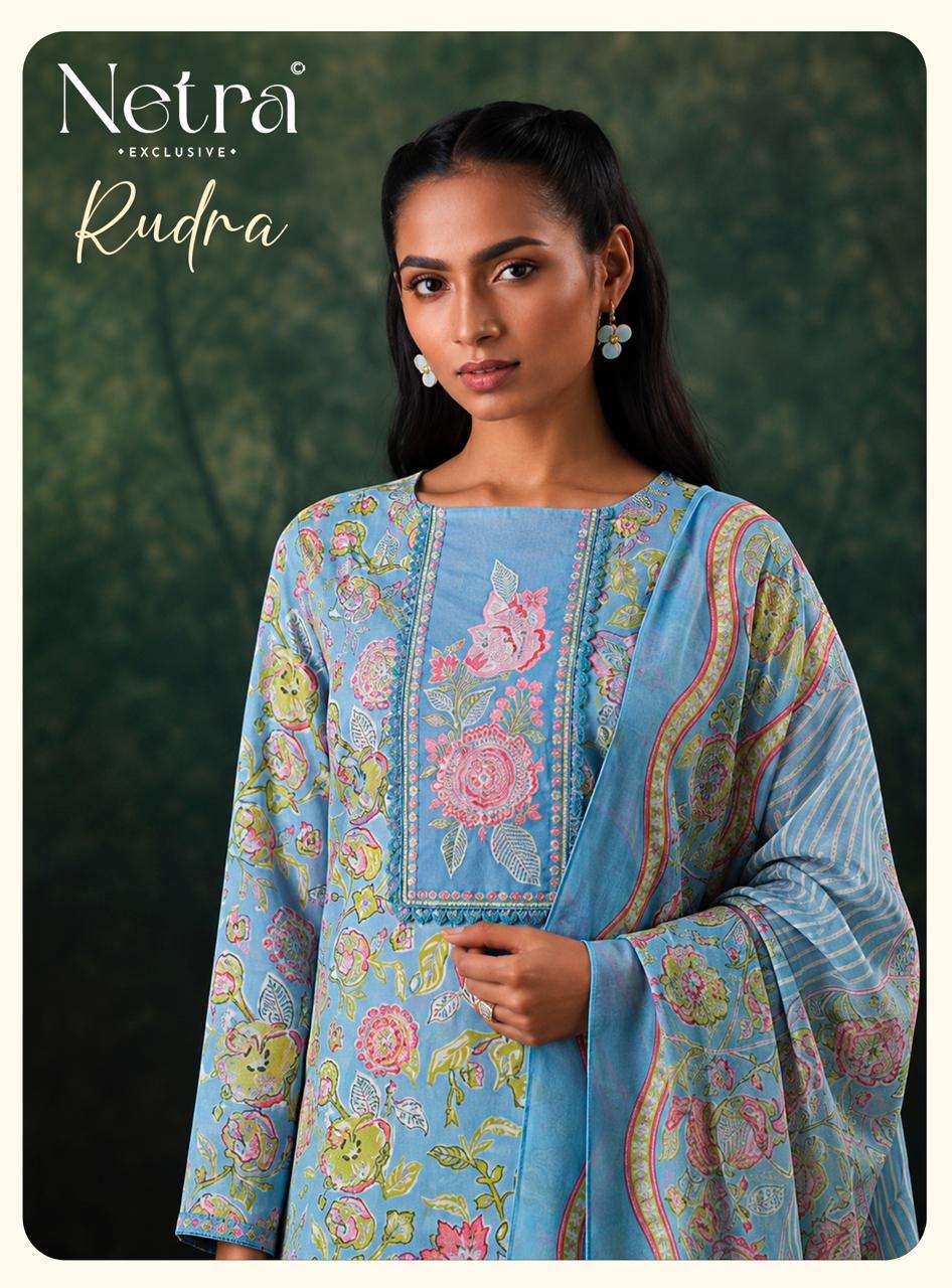 Rudra Netra Cotton Pant Style Suits Wholesaler