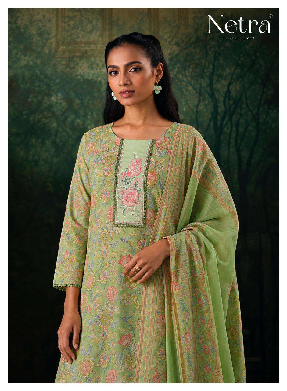 Rudra Netra Cotton Pant Style Suits Wholesaler