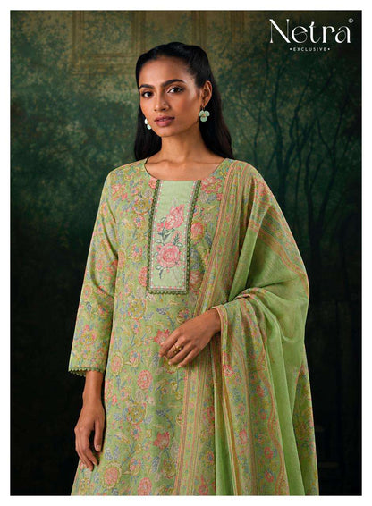 Rudra Netra Cotton Pant Style Suits Wholesaler