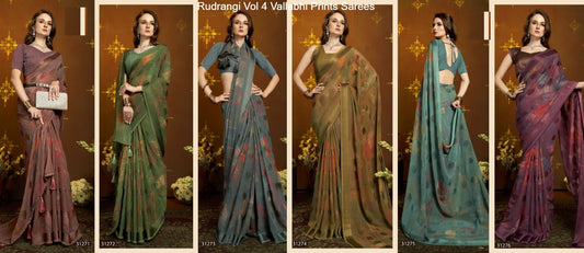 Rudrangi Vol 4 Vallabhi Prints Simmer Sarees Manufacturer Gujarat