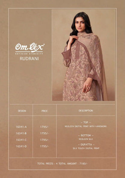 Rudrani Omtex Muslin Pant Style Suits Manufacturer