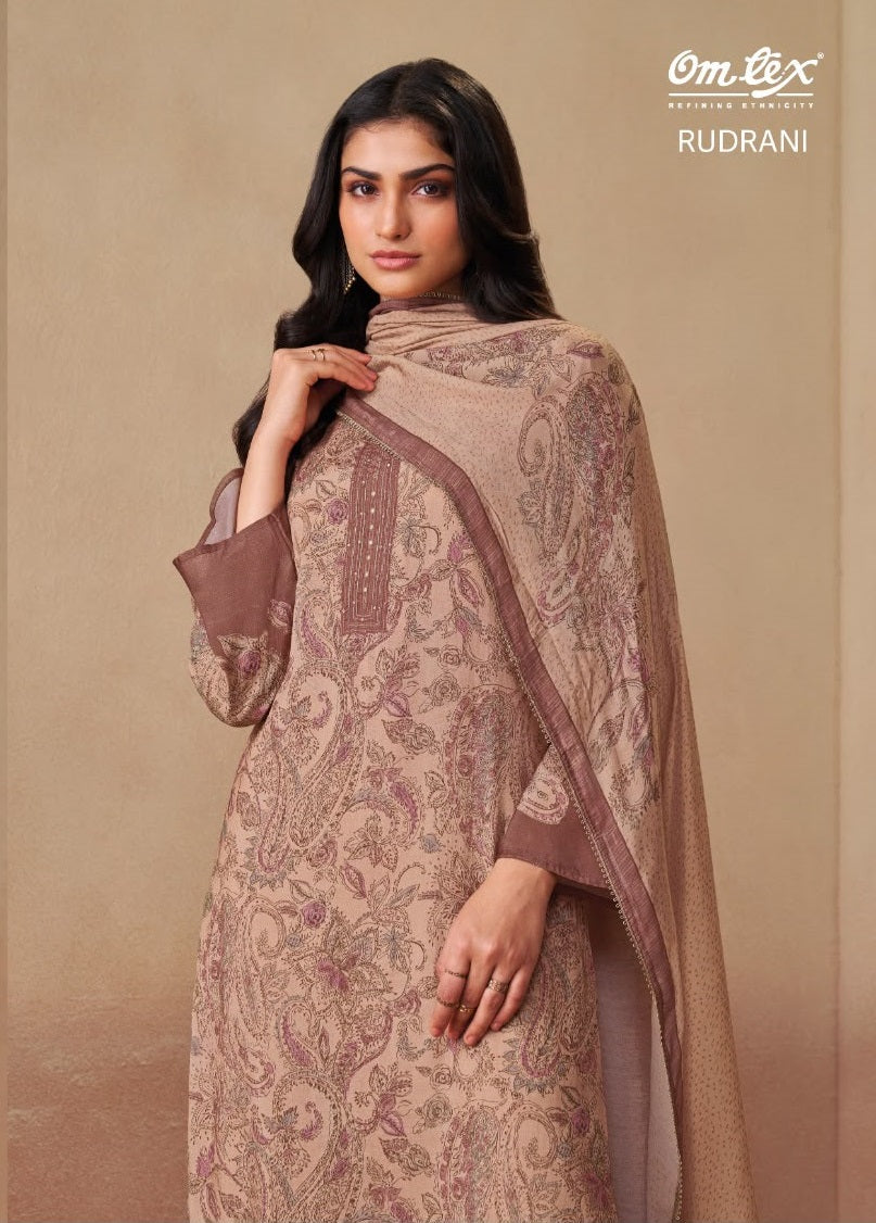 Rudrani Omtex Muslin Pant Style Suits Manufacturer