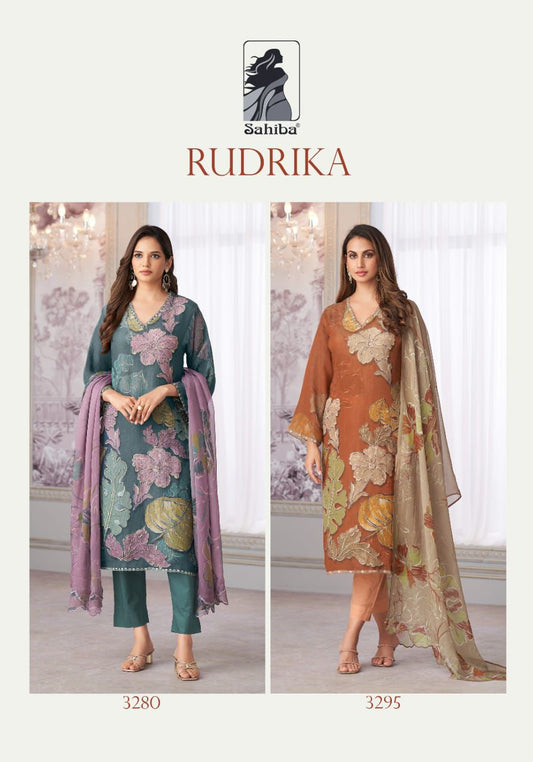 Rudrika Sahiba Staple Twill Pashmina Suits Exporter Ahmedabad