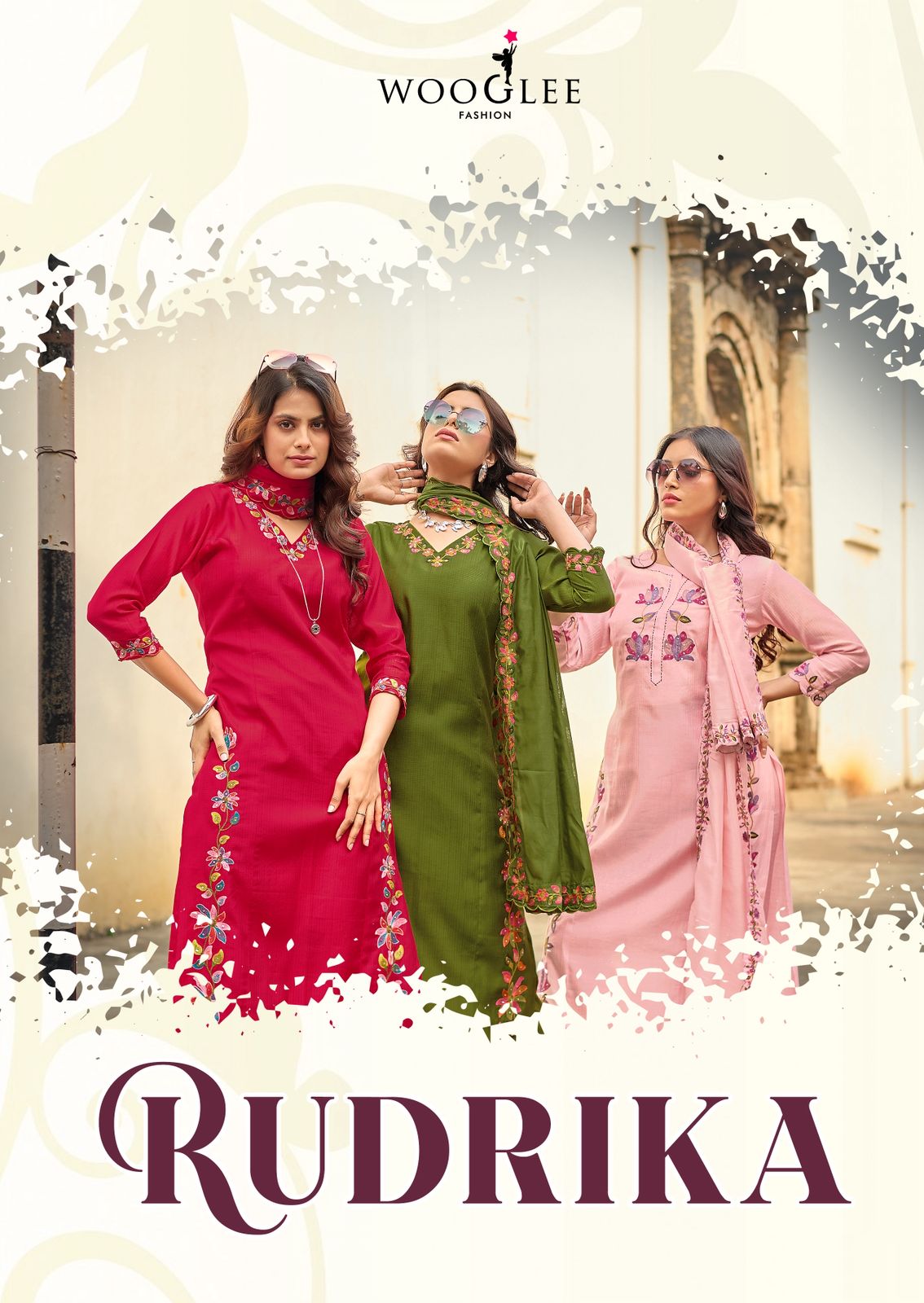 Rudrika Wooglee Viscose Weaving Readymade Pant Style Suits Supplier