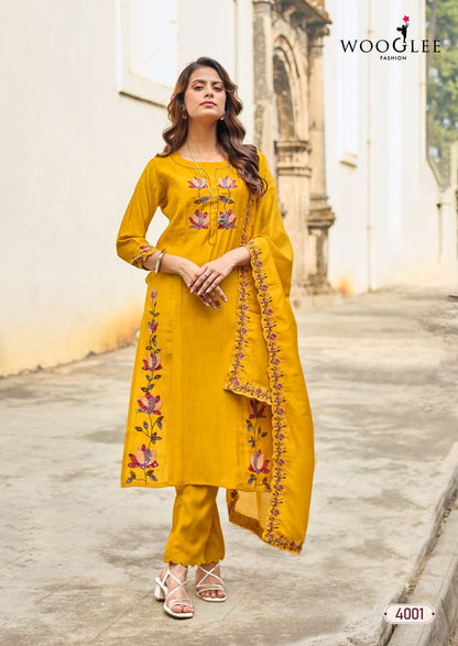 Rudrika Wooglee Viscose Weaving Readymade Pant Style Suits Supplier