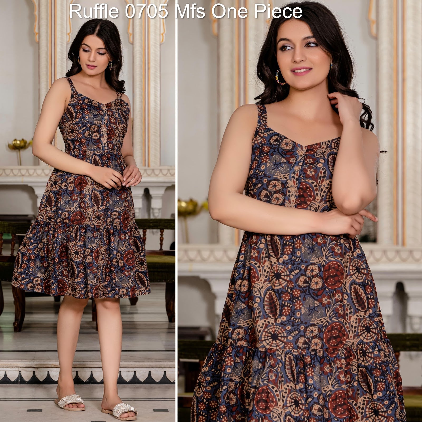 Ruffle 0705 Mfs Cambric One Piece Wholesaler Ahmedabad