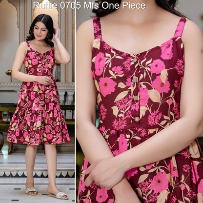 Ruffle 0705 Mfs Cambric One Piece Wholesaler Ahmedabad