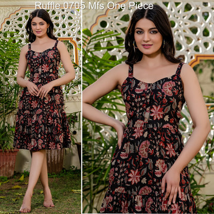 Ruffle 0705 Mfs Cambric One Piece Wholesaler Ahmedabad