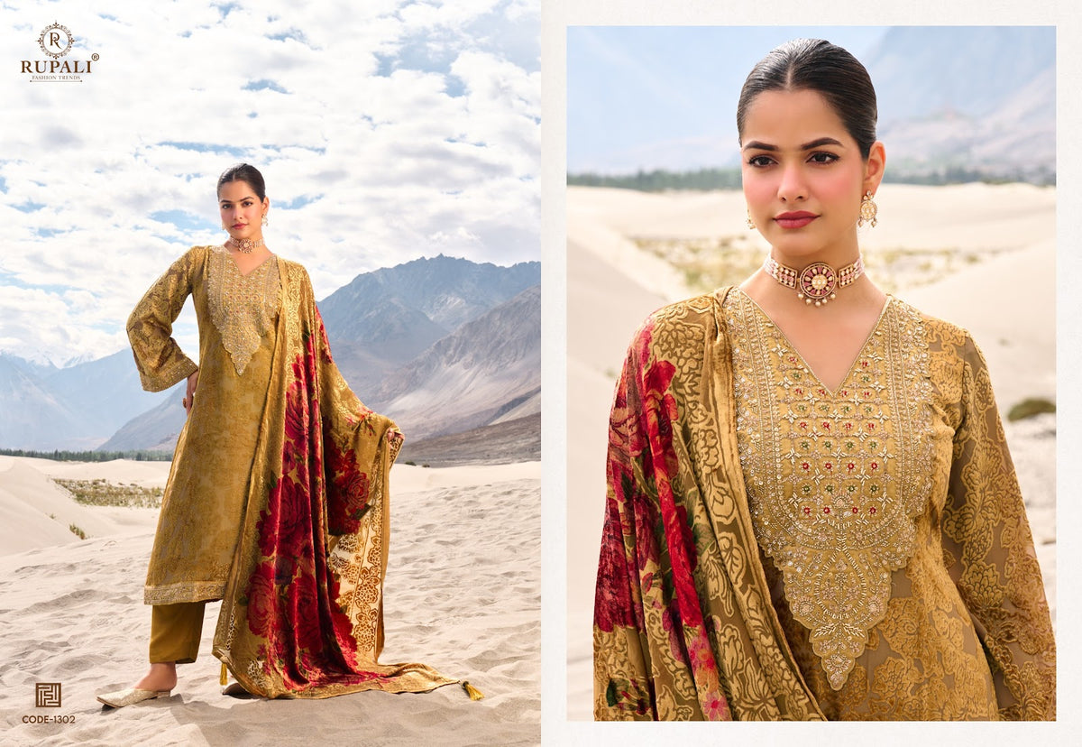 Ruh Rupali Viscose Velvet Suits Manufacturer India