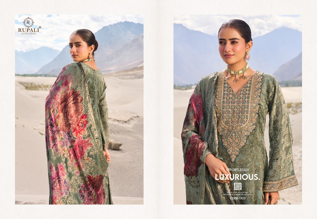 Ruh Rupali Viscose Velvet Suits Manufacturer India