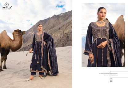 Ruhaab Rupali Viscose Velvet Suits Exporter Gujarat