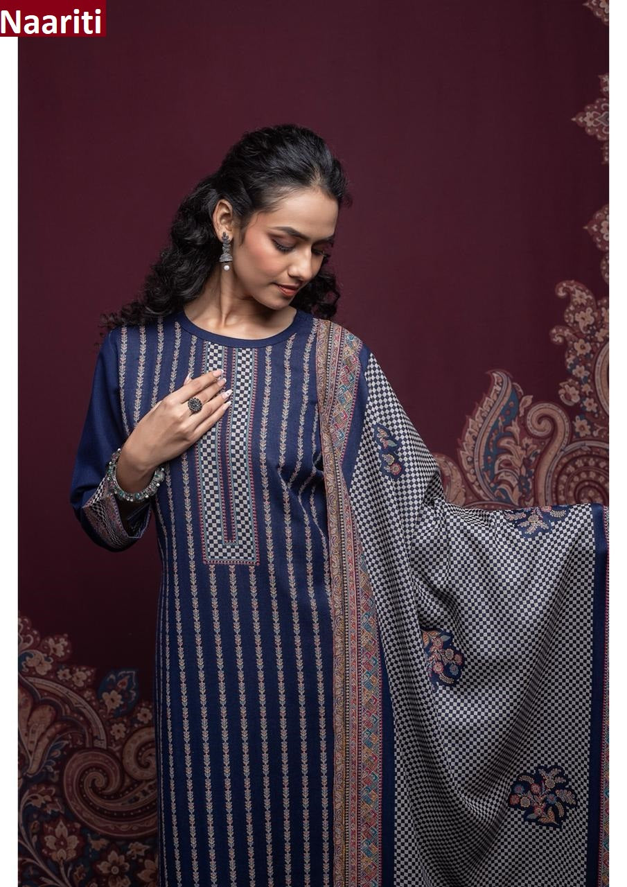 Ruhani 652 Naariti Woven Pashmina Suits Supplier India