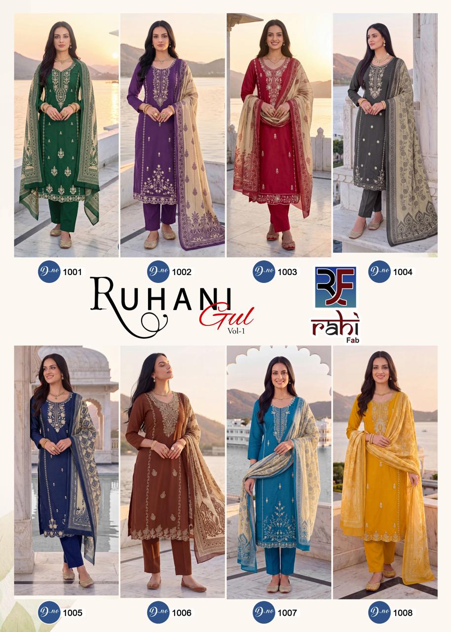 Ruhani Gul Vol 1 Rahi Fab Cotton Pant Style Suits Manufacturer Gujarat