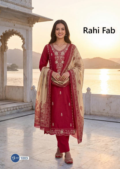 Ruhani Gul Vol 1 Rahi Fab Cotton Pant Style Suits Manufacturer Gujarat