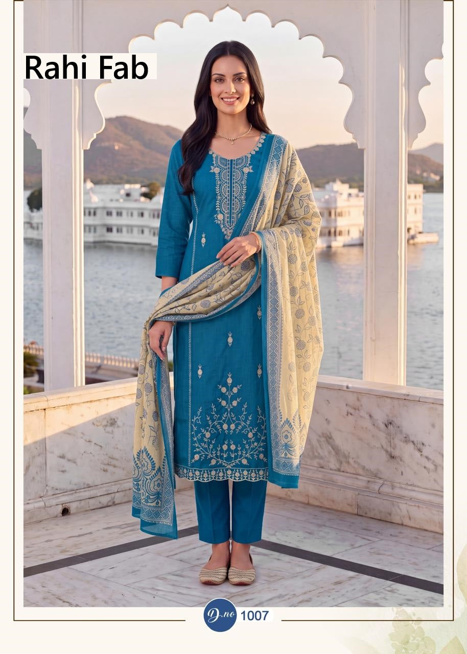 Ruhani Gul Vol 1 Rahi Fab Cotton Pant Style Suits Manufacturer Gujarat