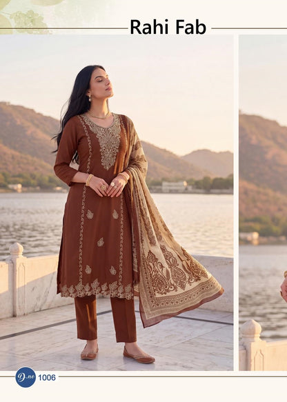 Ruhani Gul Vol 1 Rahi Fab Cotton Pant Style Suits Manufacturer Gujarat