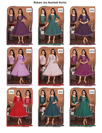 Ruhani Jnx Roman Anarkali Kurtis Wholesale Rate