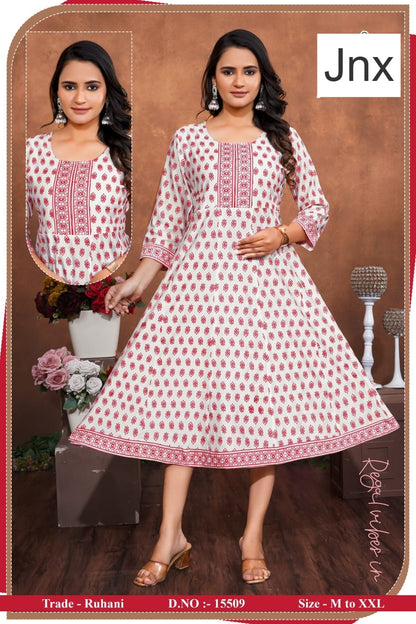 Ruhani Jnx Roman Anarkali Kurtis Wholesale Rate