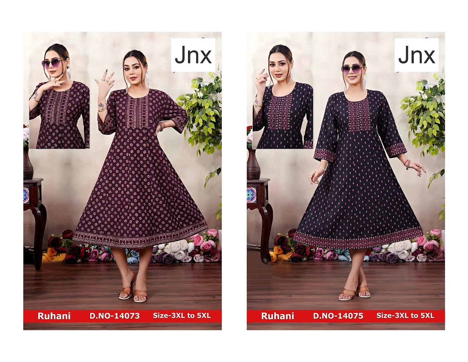 Ruhani Jnx Roman Plus Size Kurtis Manufacturer Ahmedabad