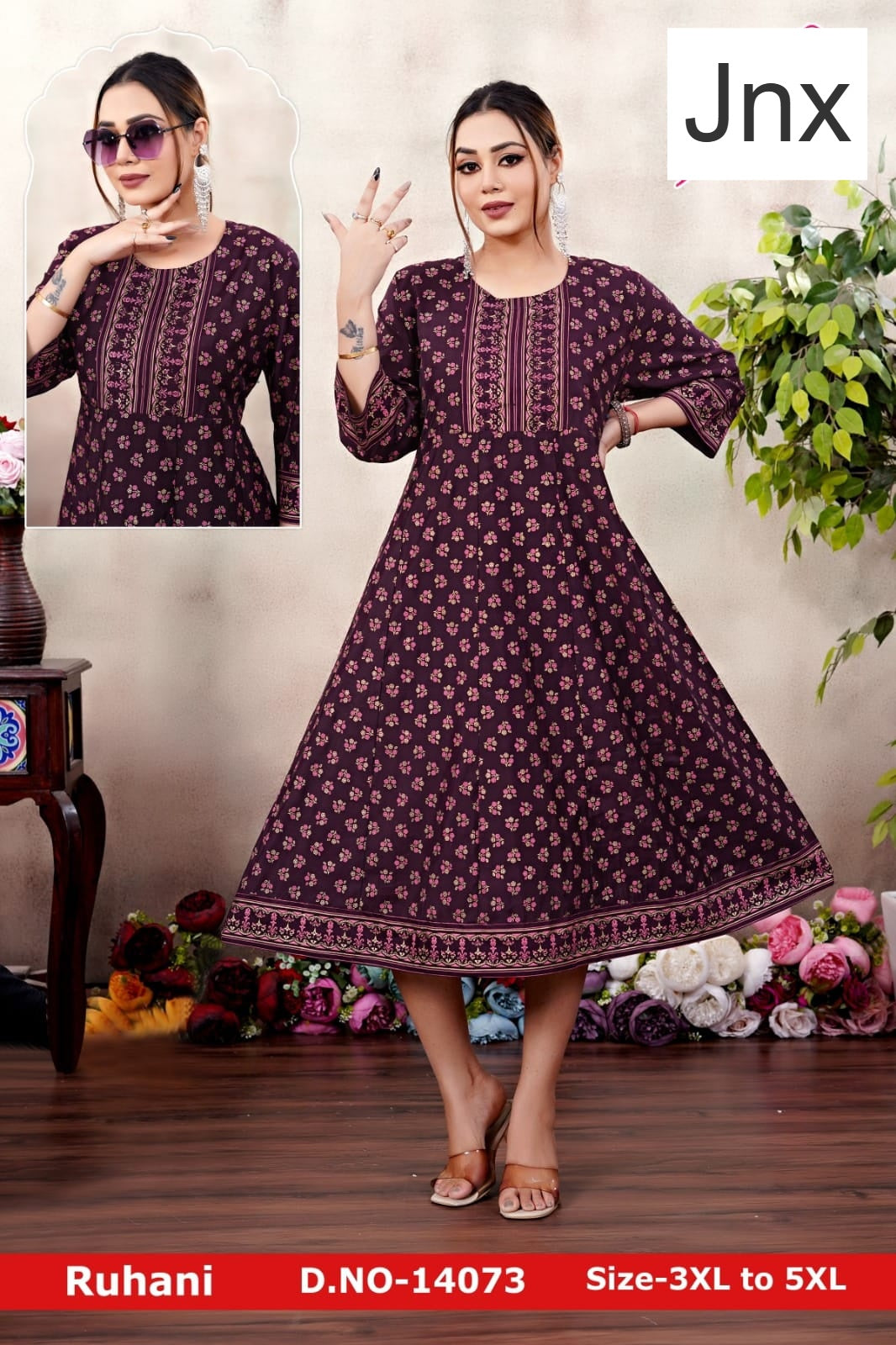 Ruhani Jnx Roman Plus Size Kurtis Manufacturer Ahmedabad
