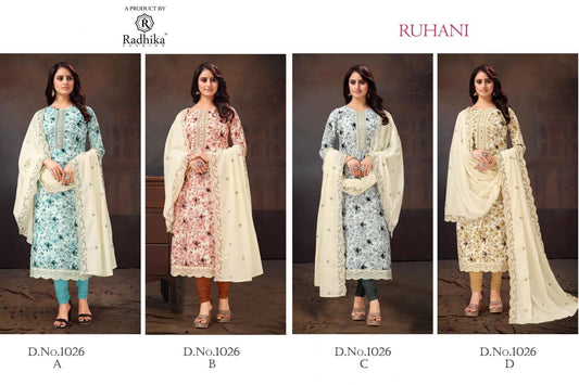 Ruhani New Radhika Fashion Cotton Pant Style Suits Supplier India